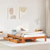 Image de vidaXL Cadre de lit sans matelas cire marron 160x200cm bois pin massif