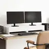 Image de vidaXL Support d'écran avec tiroirs Blanc 100 x 27 x 15 cm Bois d'ingénierie