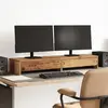 Image de vidaXL Support de moniteur avec tiroirs vieux bois bois d'ingénierie