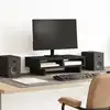 Image de vidaXL Support de moniteur noir 50x27x15 cm bois d'ingénierie