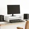 Image de vidaXL Support de moniteur blanc 54x22x15 cm bois d'ingénierie