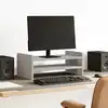Image de vidaXL Support de moniteur gris béton 50x27x20 cm bois d'ingénierie