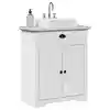 Image de vidaXL Armoire de lavabo de salle de bain BODO blanc 70x35x80 cm
