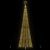 Image de vidaXL Sapin de Noël à LED avec piquets 1534 LED blanc chaud 500 cm
