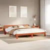 Image de vidaXL Cadre de lit sans matelas cire marron 180x200cm bois pin massif