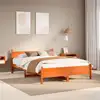 Image de vidaXL Cadre de lit sans matelas cire marron 140x190cm bois pin massif