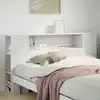 Image de vidaXL Tête de lit avec rangement blanc 150 cm bois massif de pin