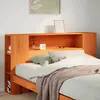 Image de vidaXL Tête de lit avec rangement cire marron 140cm bois massif de pin