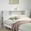 Image de vidaXL Tête de lit avec rangement blanc 135 cm bois massif de pin