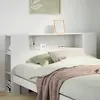 Image de vidaXL Tête de lit avec rangement blanc 120 cm bois massif de pin