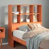 Image de vidaXL Tête de lit avec rangement cire marron 100cm bois massif de pin