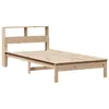 Image de vidaXL Lit bibliothèque sans matelas 75x190 cm bois de pin massif, lit, meuble de chambre à coucher, lit avec rangement, lit simple, lit en bois