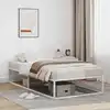 Image de vidaXL Cadre de lit sans matelas blanc 90x200 cm métal