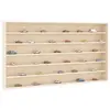 Image de vidaXL Vitrine de collection en bois avec 6 étagères 80x8,5x55 cm
