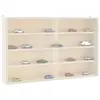 Image de vidaXL Vitrine de collection en bois avec portes 60 x 8,5 x 37 cm