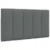 Image de vidaXL Coussin de tête de lit Hanko gris foncé 80 cm tissu