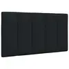 Image de vidaXL Coussin de tête de lit Hanko noir 80 cm tissu