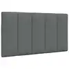 Image de vidaXL Coussin de tête de lit Hanko gris foncé 90 cm tissu