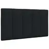 Image de vidaXL Coussin de tête de lit Hanko noir 90 cm tissu