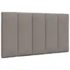 Image de vidaXL Coussin de tête de lit Hanko taupe 90 cm tissu