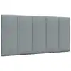 Image de vidaXL Coussin de tête de lit Hanko gris clair 100 cm tissu