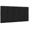 Image de vidaXL Coussin de tête de lit Hanko noir 100 cm tissu