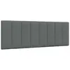 Image de vidaXL Coussin de tête de lit Hanko gris foncé 120 cm tissu