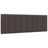 Image de vidaXL Coussin de tête de lit Hanko marron foncé 120 cm tissu