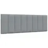 Image de vidaXL Coussin de tête de lit Hanko gris clair 140 cm tissu