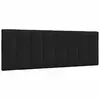 Image de vidaXL Coussin de tête de lit Hanko noir 140 cm tissu