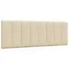 Image de vidaXL Coussin de tête de lit Hanko crème 140 cm tissu