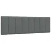 Image de vidaXL Coussin de tête de lit Hanko gris foncé 160 cm tissu