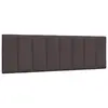 Image de vidaXL Coussin de tête de lit Hanko marron foncé 160 cm tissu