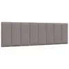 Image de vidaXL Coussin de tête de lit Hanko taupe 160 cm tissu