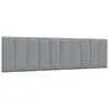 Image de vidaXL Coussin de tête de lit Hanko gris clair 180 cm tissu