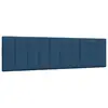 Image de vidaXL Coussin de tête de lit Hanko bleu 180 cm tissu