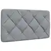 Image de vidaXL Coussin de tête de lit gris clair 90 cm tissu