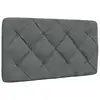 Image de vidaXL Coussin de tête de lit gris foncé 90 cm tissu