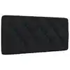Image de vidaXL Coussin de tête de lit noir 100 cm tissu