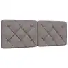 Image de vidaXL Coussin de tête de lit taupe 120 cm tissu