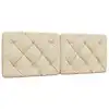 Image de vidaXL Coussin de tête de lit crème 120 cm tissu