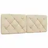 Image de vidaXL Coussin de tête de lit crème 140 cm tissu