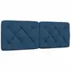 Image de vidaXL Coussin de tête de lit bleu 140 cm tissu