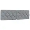 Image de vidaXL Coussin de tête de lit gris clair 160 cm tissu
