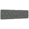 Image de vidaXL Coussin de tête de lit gris foncé 180 cm tissu