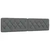Image de vidaXL Coussin de tête de lit gris foncé 200 cm tissu
