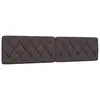 Image de vidaXL Coussin de tête de lit marron foncé 200 cm tissu