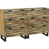 Image de vidaXL Ensemble de buffet 2 pc Naturel 120 x 33 x 75 cm