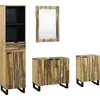 Image de vidaXL Ensemble de mobilier de salle de bain avec tiroir 4 pcs Marron