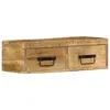Image de vidaXL Meuble TV mural 60x30x19 cm bois massif de manguier brut